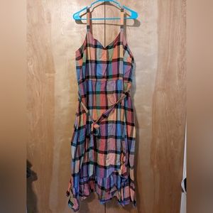 Lane Bryant Rainbow gingham dress